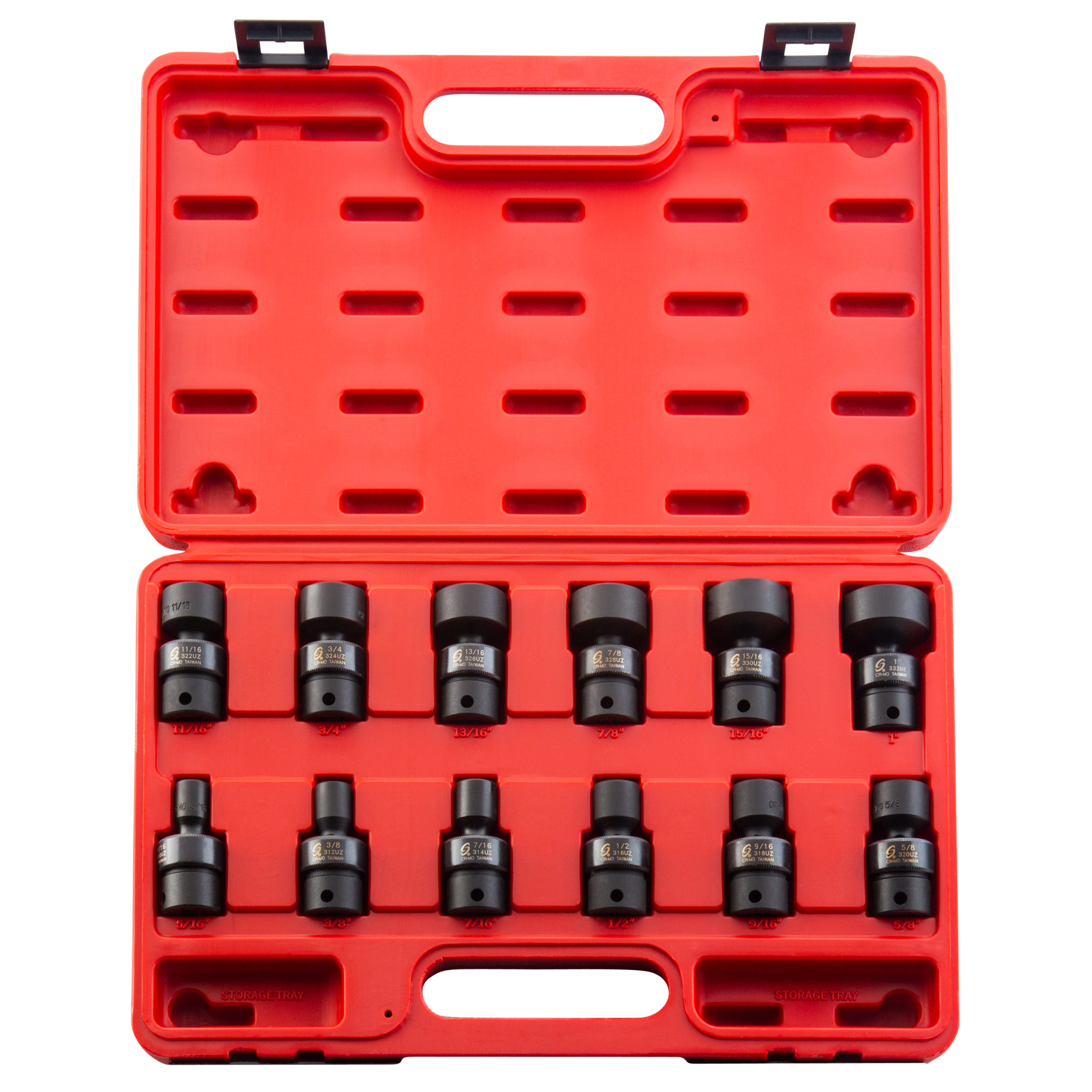 Sunex Tools 12-Piece SAE Impact Socket Set — 3/8in. Drive, 12-Point, Universal, Model# 3690